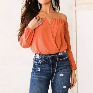 Off The Shoulder Mesh Top